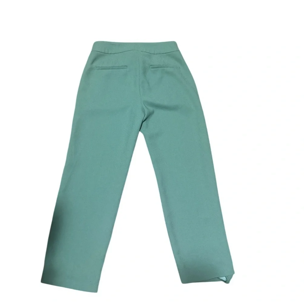 J.Crew Straight Leg Cropped Ankle Pants Size 0 Work Office light seafoam green